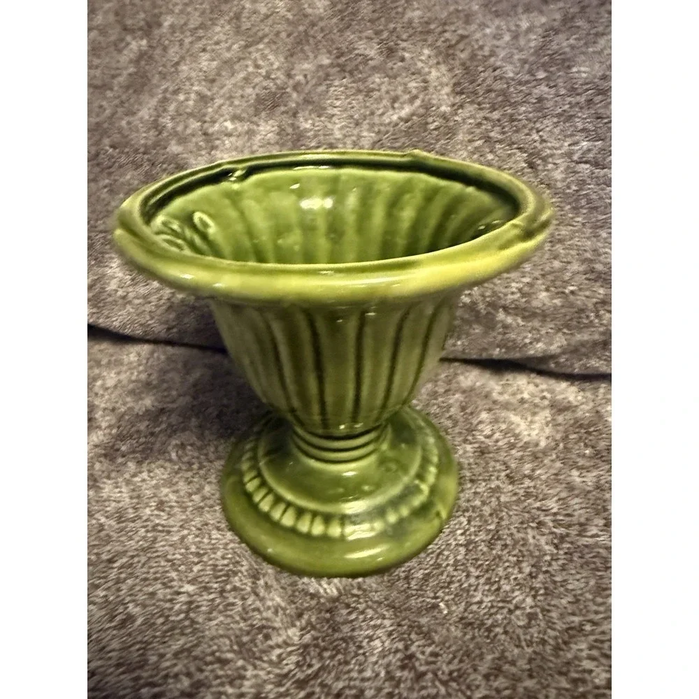 Vintage Haeger USA Pottery Lime Green 5